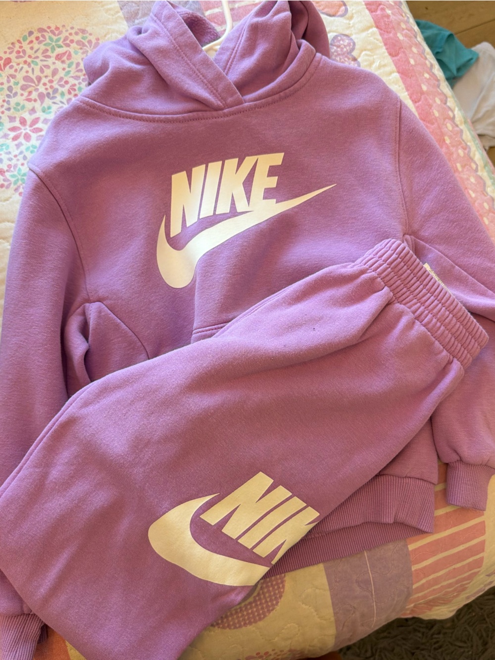 Nike Lavender Pullover Hoodie with White Swoosh